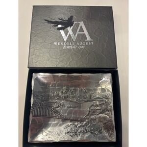 Wendell August Pittsburgh Accessory Tray Metal Cityscape‎ Skyline Bridges